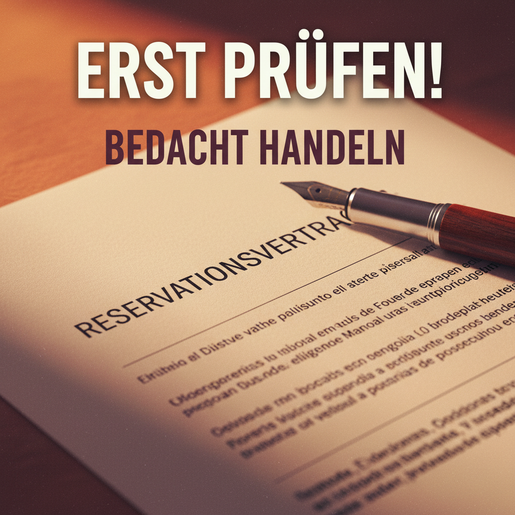 Cover von Reservierungsvertrag: Ja zum Traum? Erst prüfen!